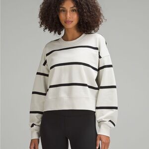 Lululemon Athletica Boxy White and Black Sweatshirt